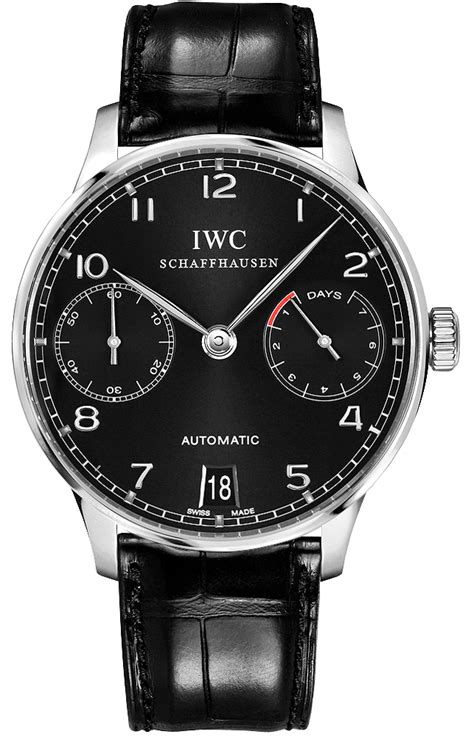 iwc iw500703|IWC Portugieser Automatic Black Dial Men's Watch IW500703.